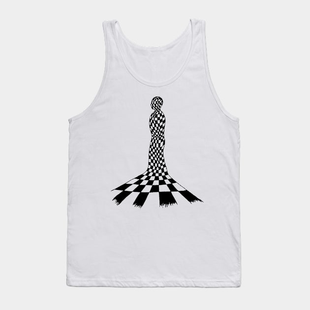 Checkered figure Tank Top by HanDraw